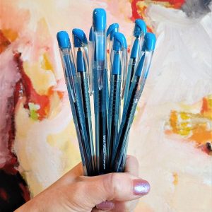 Hybrid Oil-Based Blue Ink Pens