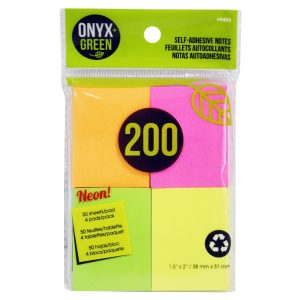 Assorted Neon Colors Sticky Notes
